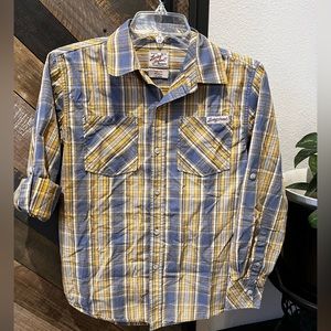 EUC - Lucky Brand, youth M tab button shirt.